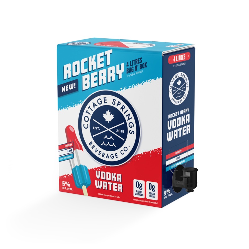 COTTAGE SPRINGS VODKA WATER ROCKET BERRY 4L @ Lethbridge [1056629] 4000 ml