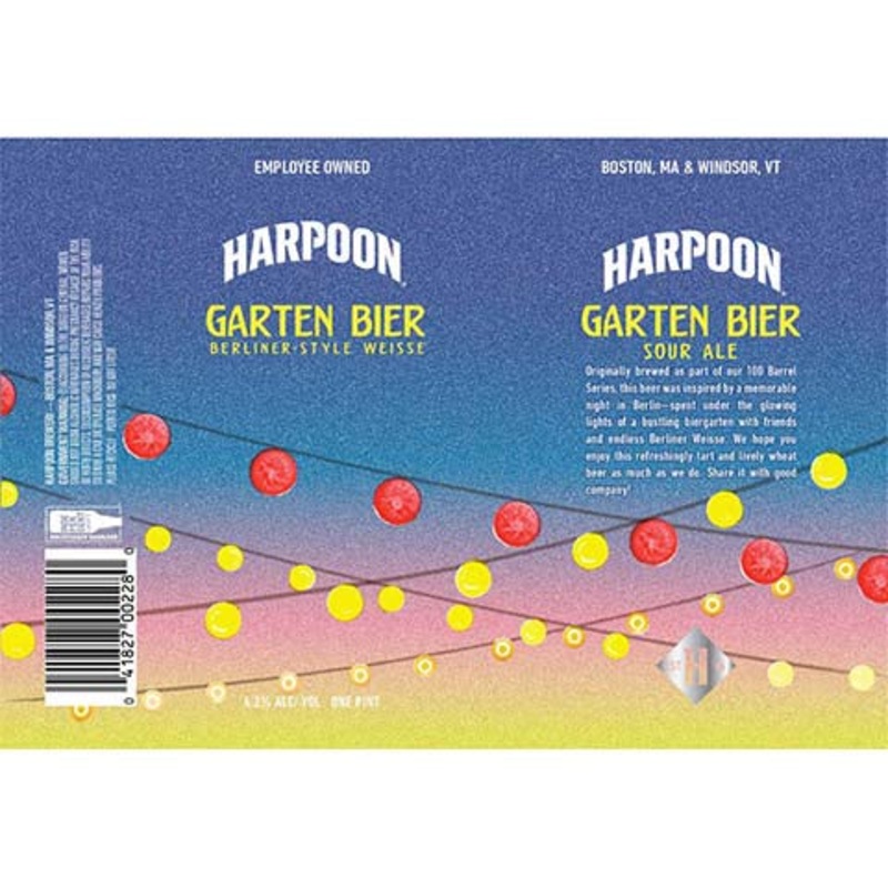 Harpoon Garten Bier Sour Ale 16OZ SINGLE CAN