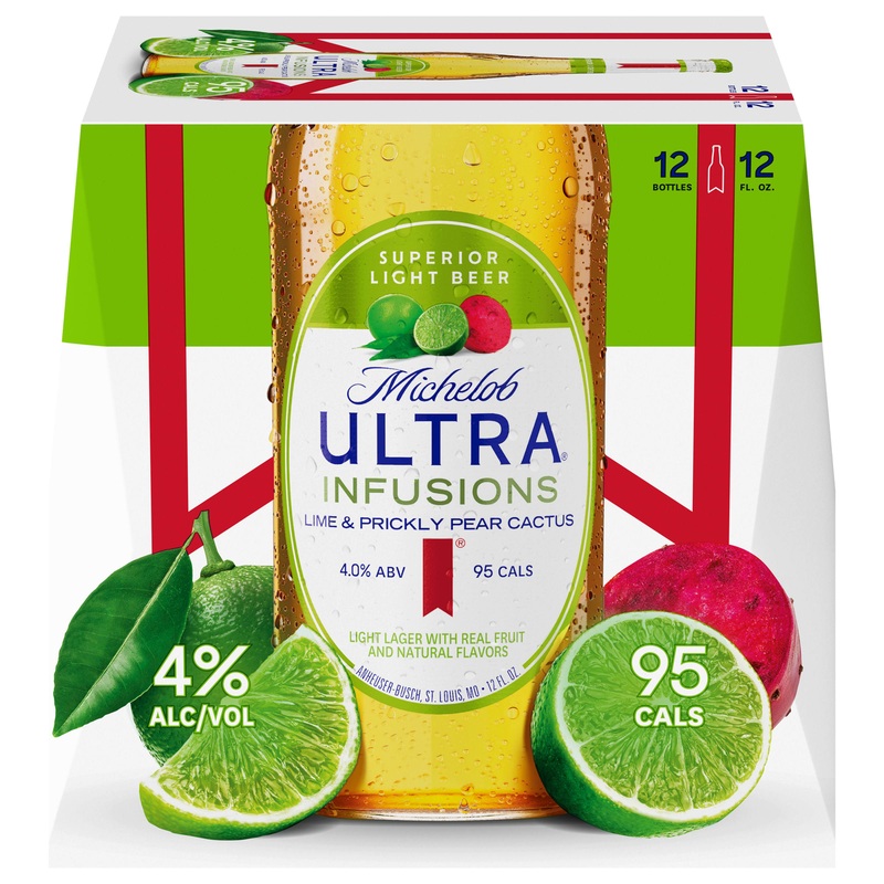 Michelob Ultra Infusions Lime and Prickly Pear 2x 12 Pack (12 oz Bottles)