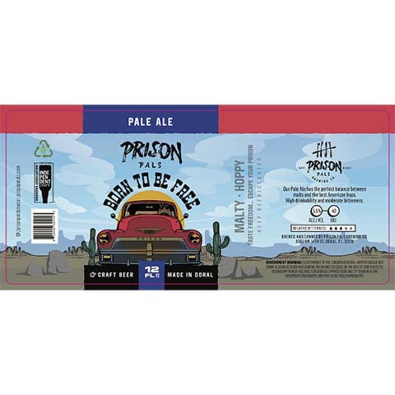 Prison Pals Born To Be Free Pale Ale 12OZ SINGLE CAN