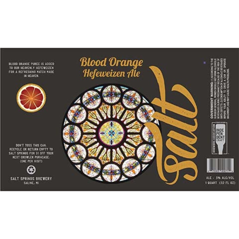 Salt Springs Blood Orange Hefeweizen Ale 32OZ SINGLE BTL