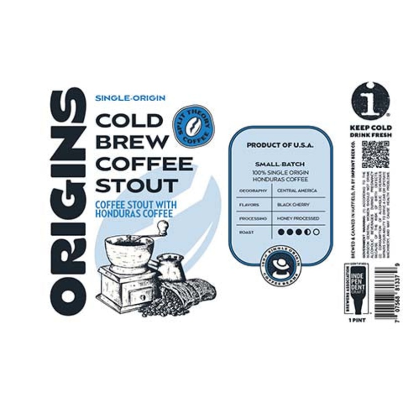 Imprint Origins Cold Brew Coffee Stout 16OZ SINGLE CAN