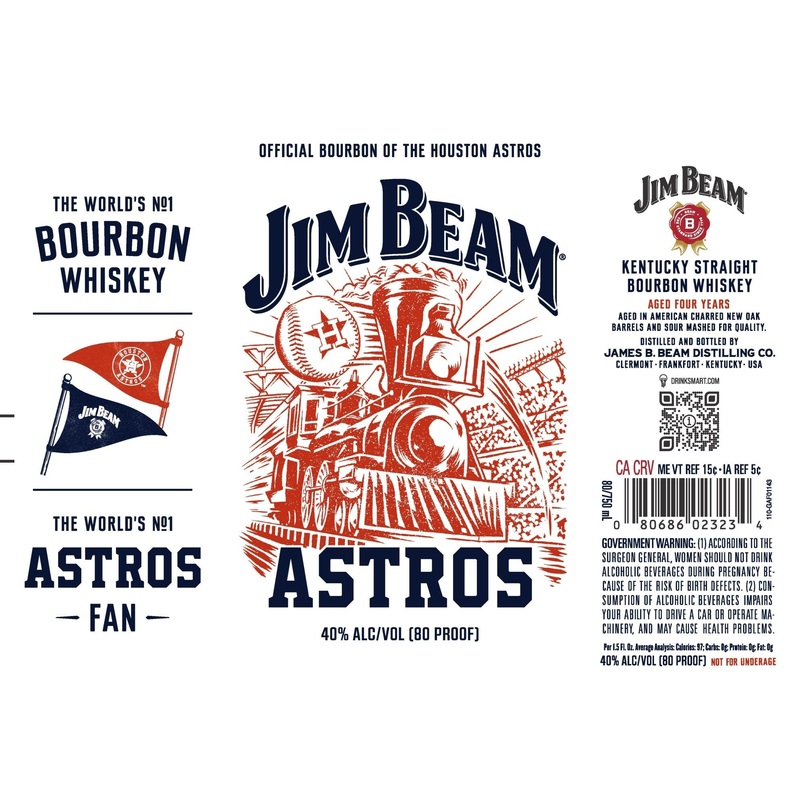 Jim Beam Houston Astros Kentucky Straight Bourbon Whiskey