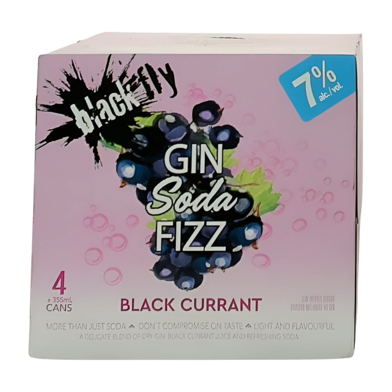 BLACK FLY GIN SODA FIZZ BLACK CURRANT 355ML 4PK CAN @ Lethbridge [1056362] 1420 ml