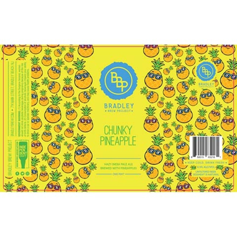 Bradley Brew Chunky Pineapple Hazy IPA 16OZ SINGLE CAN