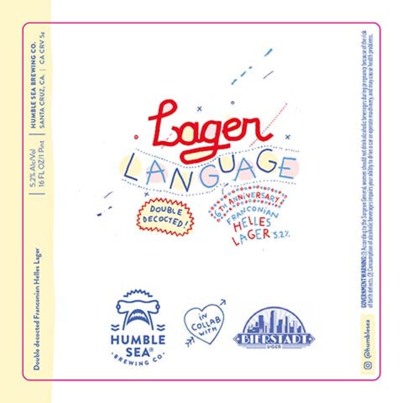 Humble Sea Lager Language 16OZ SINGLE CAN