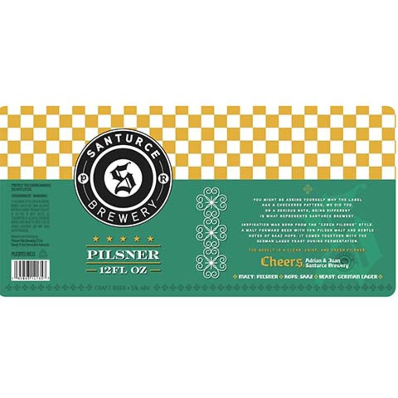 Prision Pals Santurce Brewery Pilsner 12OZ SINGLE CAN
