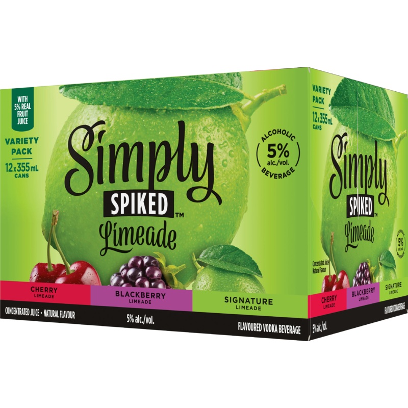 SIMPLY SPIKED LIMEADE VARIETY PACK 355ML 12PK CAN @ Airdrie [1056054] 4260 ml