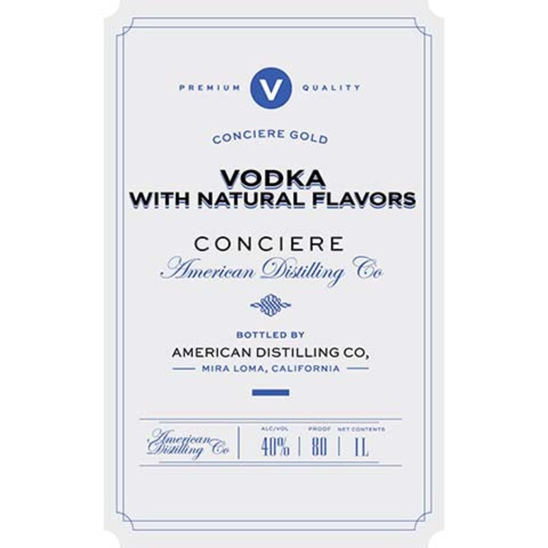American Distilling Conciere Gold Vodka 1L BTL