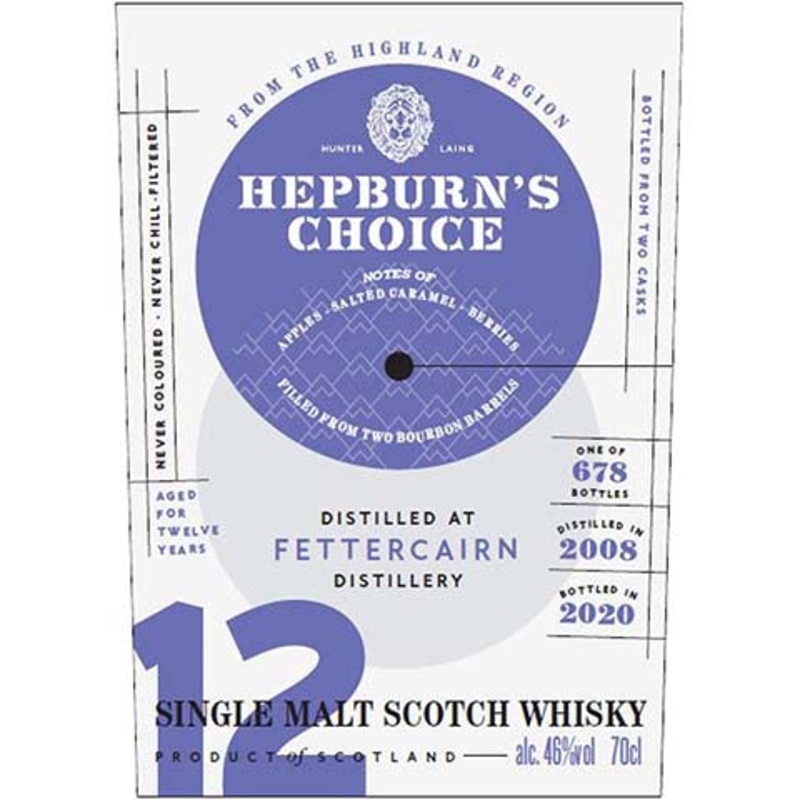 Hepburn’s Choice/Fettercairn Single Malt Scotch Whisky 700ML BTL