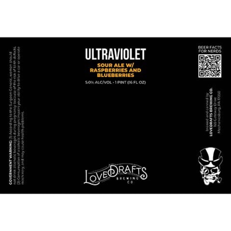 Lovedrafts Ultraviolet Sour Ale 16OZ SINGLE CAN