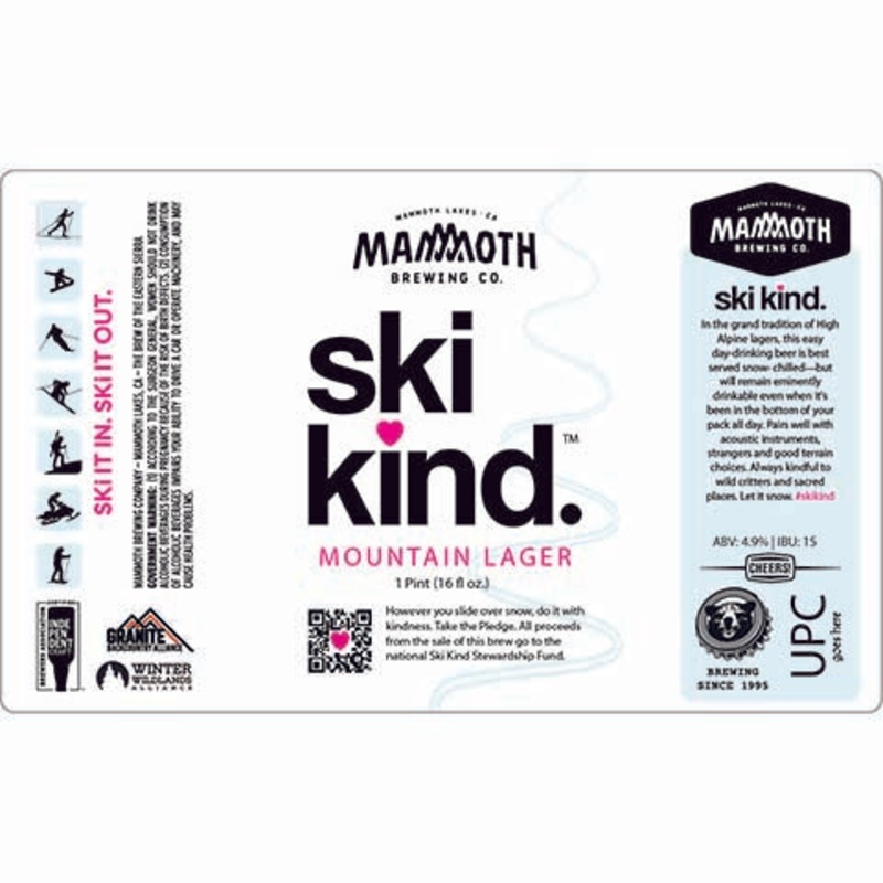 Mammoth Ski Kind Mountain Lager 16OZ SINGLE CAN