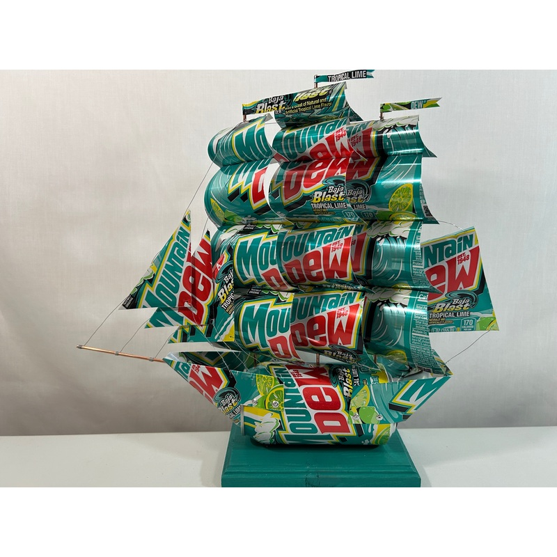 Mountain Dew Baja Blast Soda Can Ship