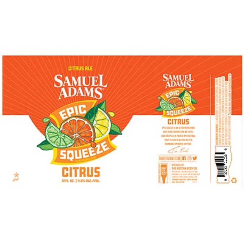 Samuel Adams Epic Squeeze Citrus Ale 12OZ SINGLE BTL