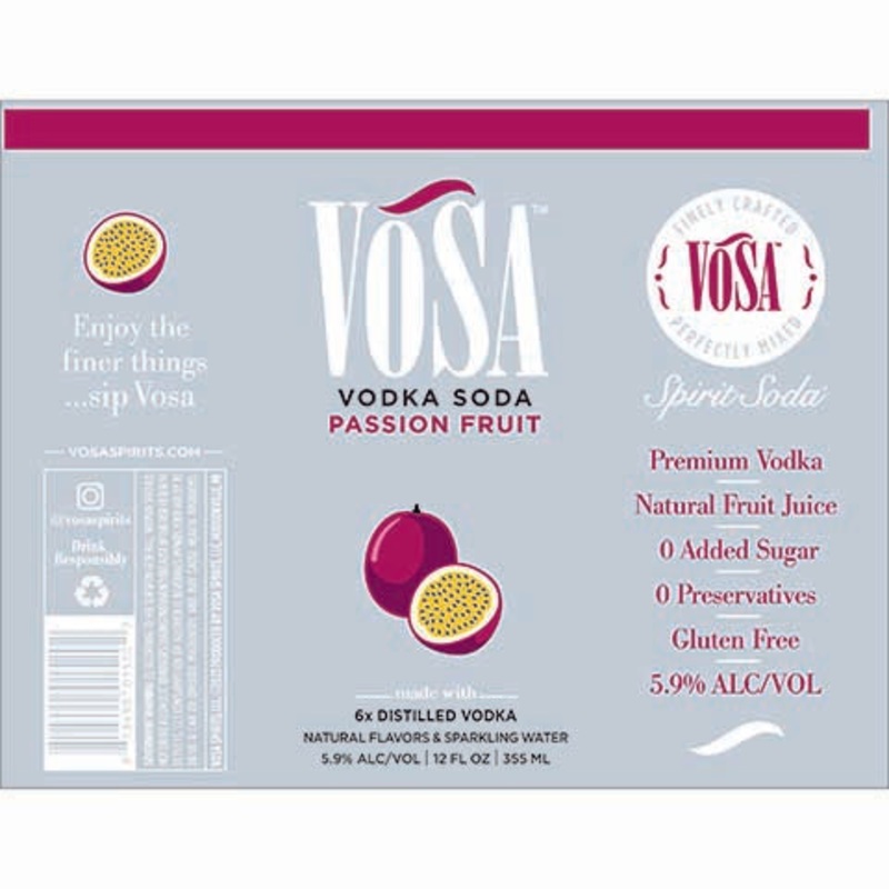 Vosa Passion Fruit 12OZ SINGLE CAN