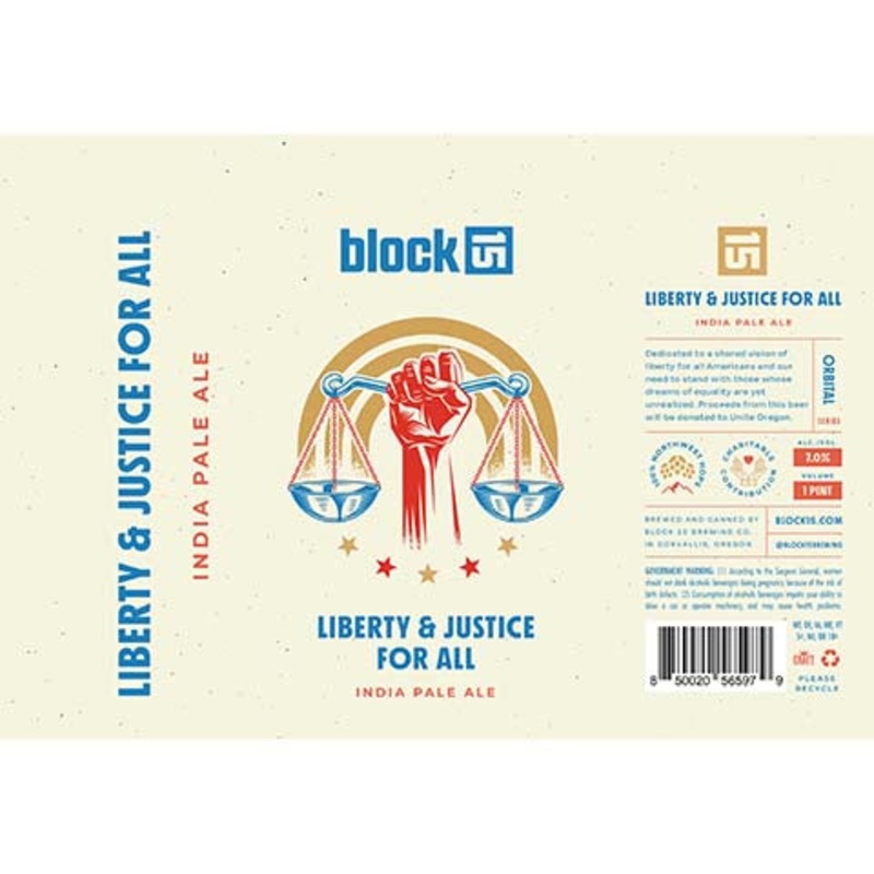 Block 15 Liberty & Justice for All IPA 16OZ SINGLE CAN
