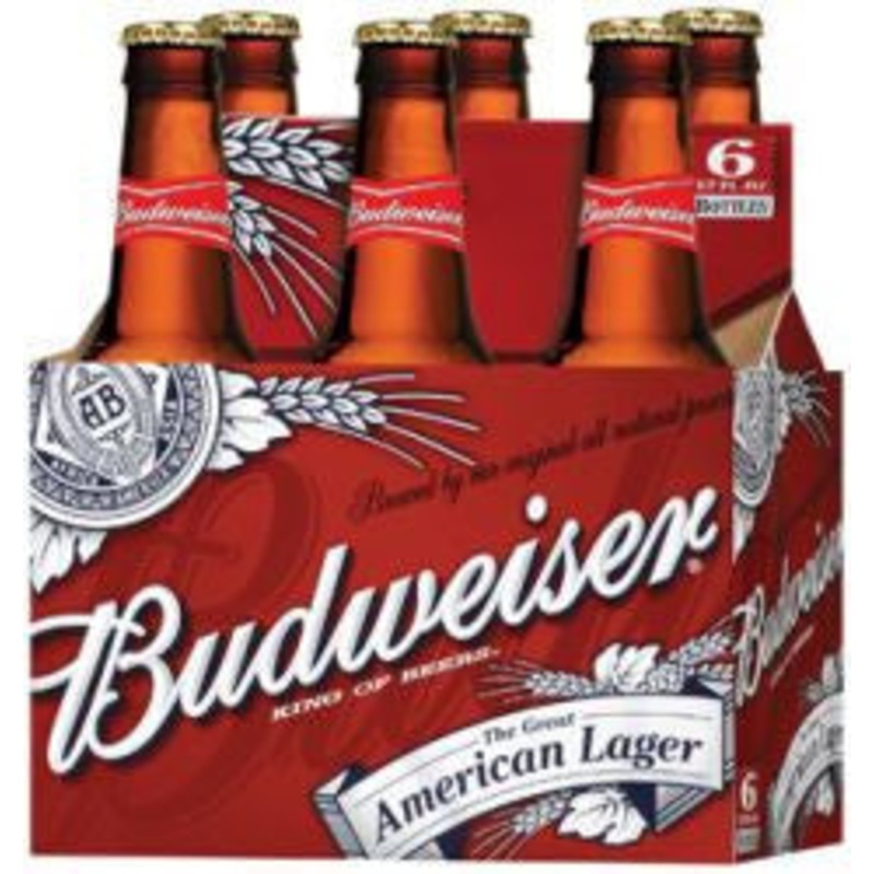 Budweiser 12 Oz 6 Pk Bottles