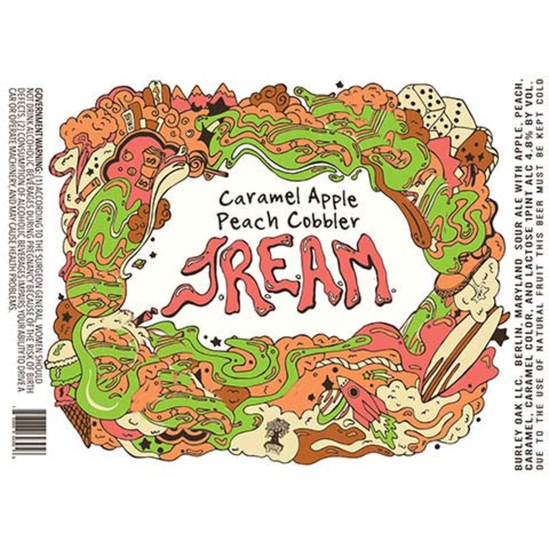 Burley Oak Caramel Apple Peach Cobbler JREAM Sour Ale 16OZ SINGLE CAN