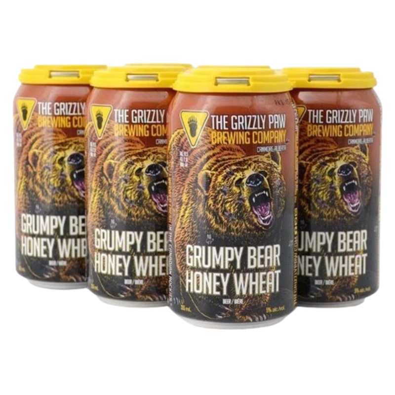 GRIZZLY PAW GRUMPY BEAR HONEY WHEAT ALE 355ML 6PK CAN @ Windermere [1005340] 2130 ml