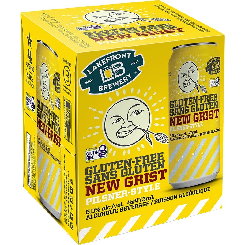 LAKEFRONT NEW GRIST GLUTEN FREE PILSNER 473ML 4PK CAN @ Kelowna [1047637] 1892 ml