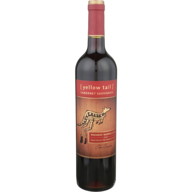 YELLOW TAIL CABERNET SAUVIGNON WHISKEY BARREL AGED SOUTH EASTERN AUSTRALIA 750ML 750ML