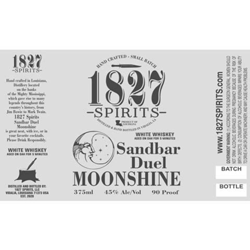 1827 Spirits Sandbar Duel Moonshine 375ML BTL