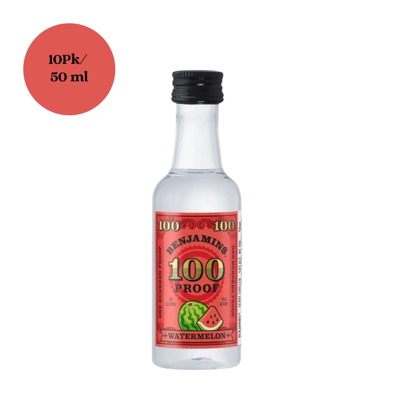 Benjamins Watermelon Flavored Vodka 100PF 10pk 50mL Shots