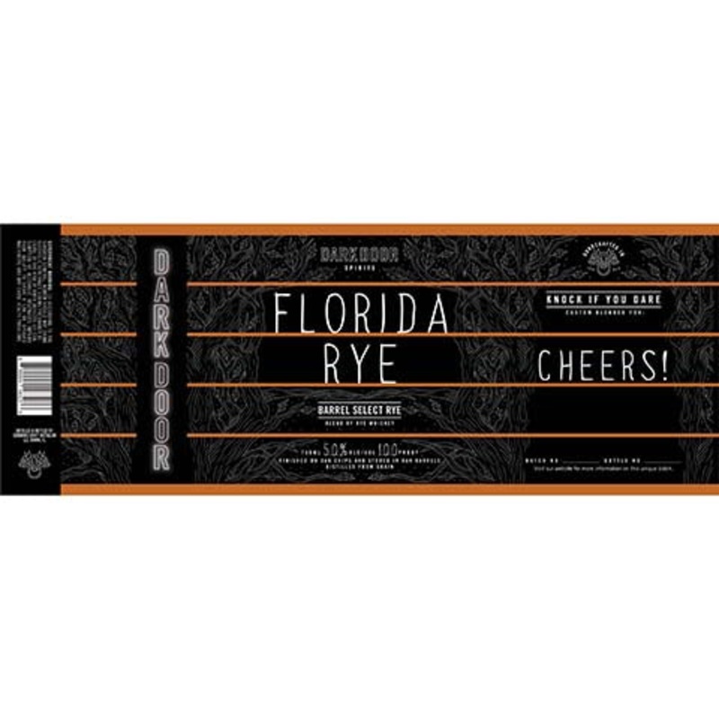 Dark Door Florida Rye Whiskey 750ML BTL