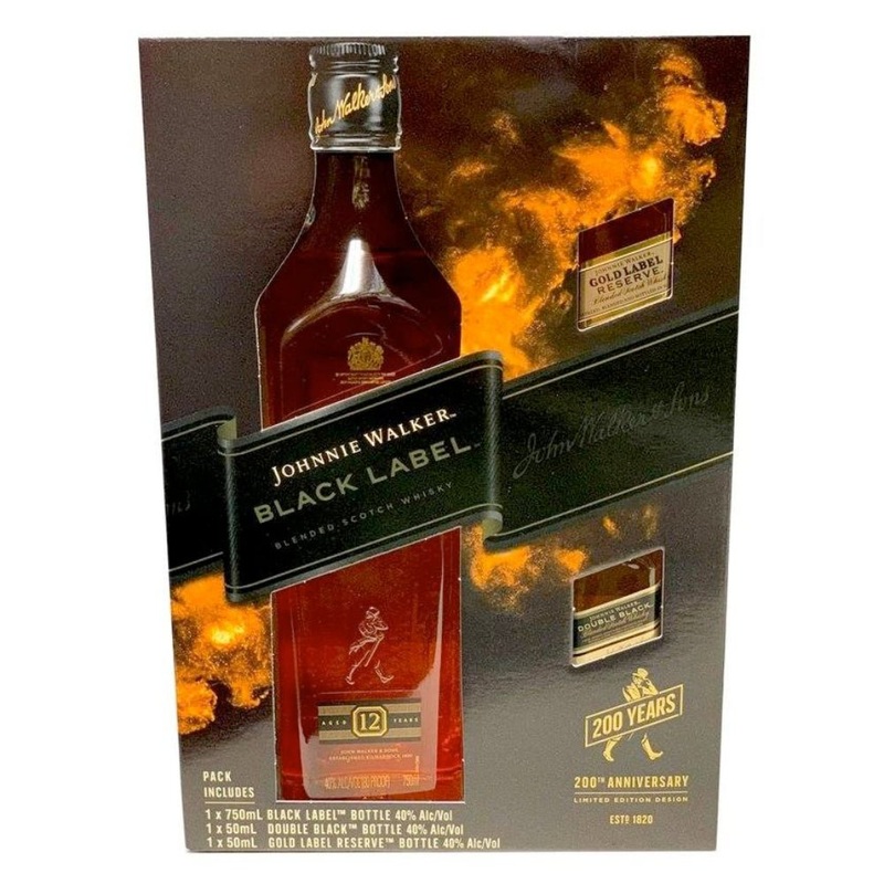 Johnnie Walker Black Gift Set With 2 Free 50ml