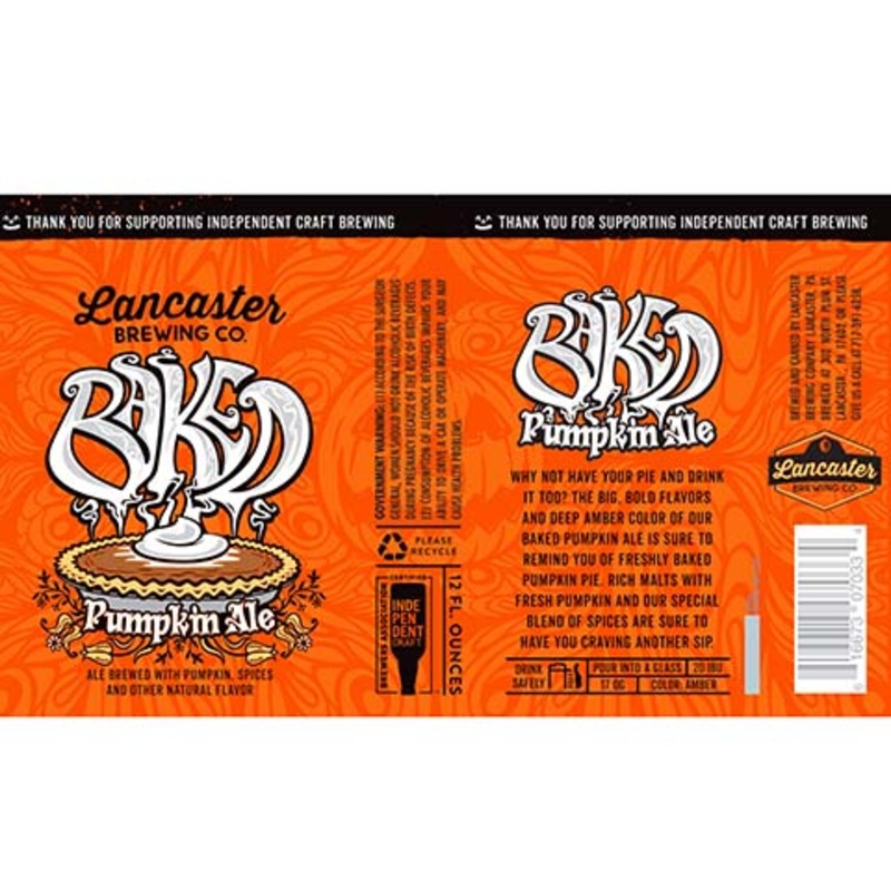 Lancaster Baked Pumpkin Ale 12OZ SINGLE CAN