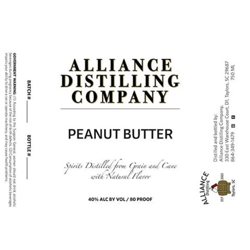 Alliance Peanut Butter 750ML BTL