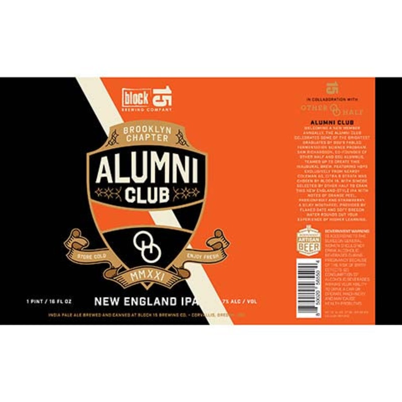 Block 15 Alumni Club Brooklyn Chapter IPA 16OZ SINGLE CAN