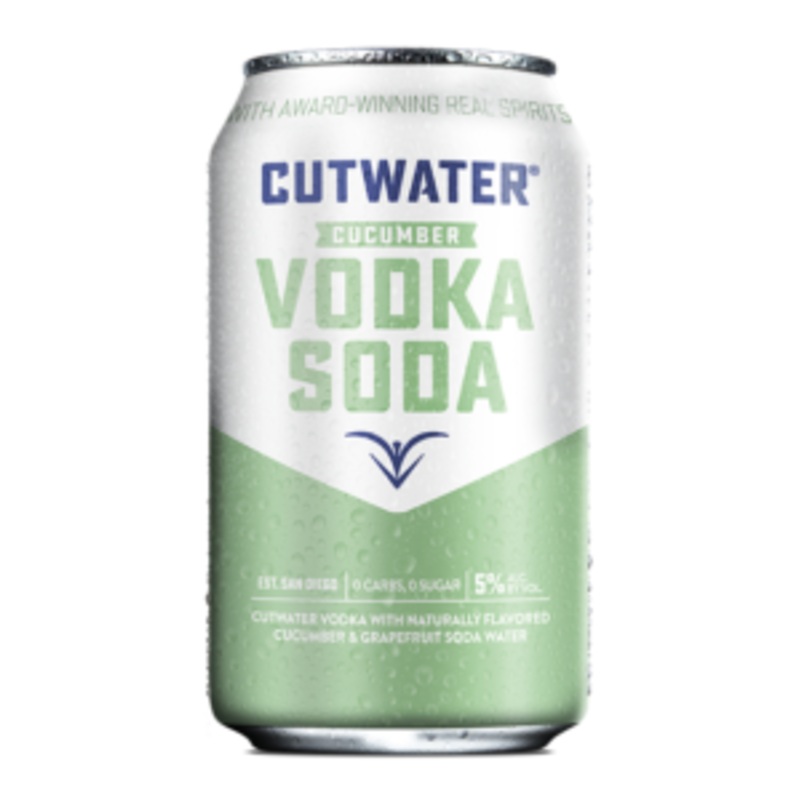 Cocktail Cutwater Spirits 4pk Vodka Soda Cucumber