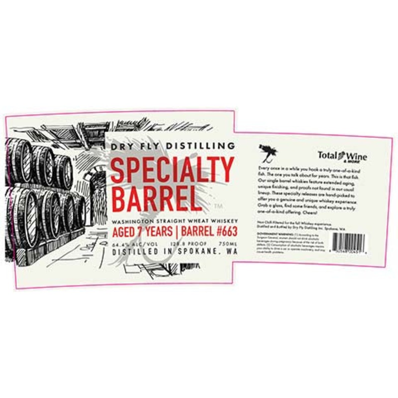 Dry Fly Specialty Barrel Aged 7 Years Straight Wheat Whiskey | Barrel #663 750ML BTL