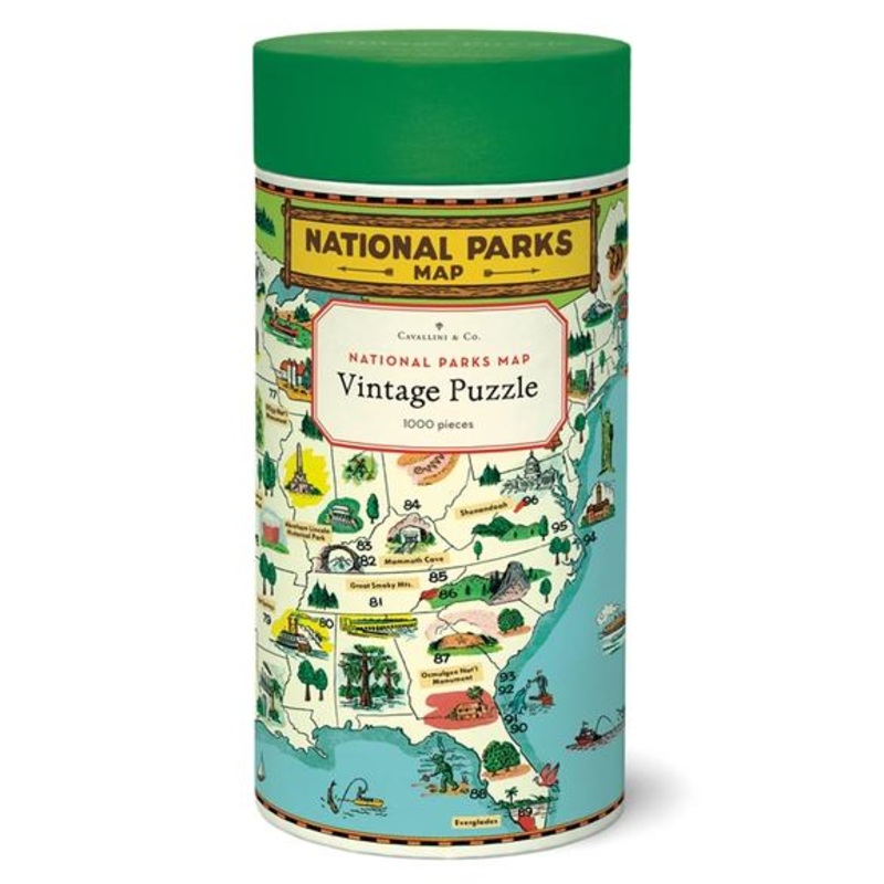 Vintage National Parks Map – 1000pc Puzzle
