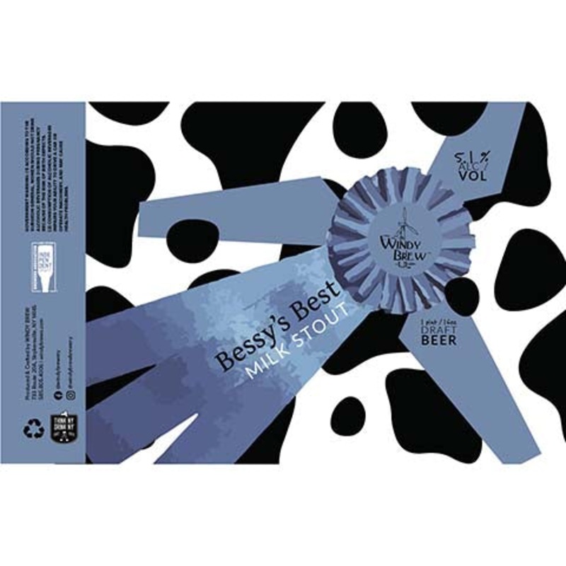 Windy Bessy’s Best Milk Stout 16OZ SINGLE CAN