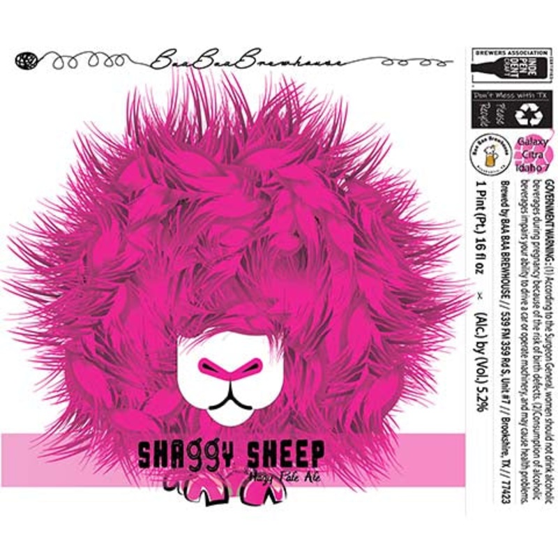 Baa Baa Shaggy Sheep Hazy Pale Ale (Galaxy, Citra, Idaho 7) 16OZ SINGLE CAN