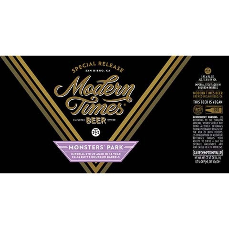 Modern Times Monsters’ Park Elias Butte Bourbon Barrel Aged Imperial Stout 22OZ SINGLE BTL