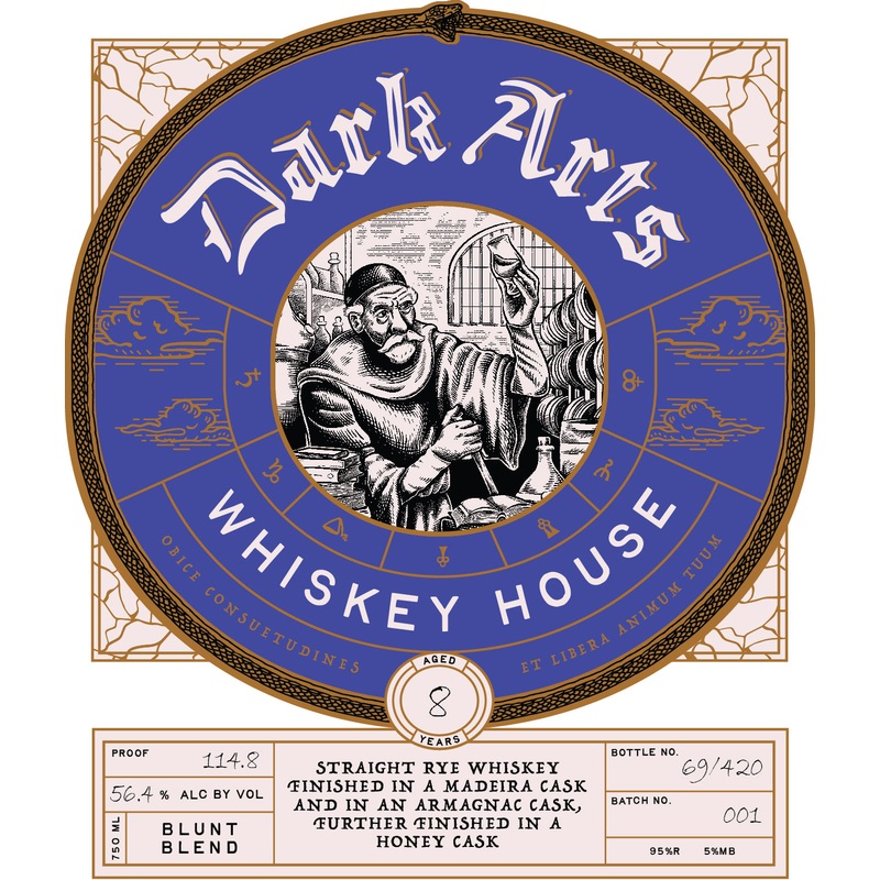Dark Arts Whiskey House 8 Year Blunt Blend Rye Finished in Madeira, Armagnac & Honey Casks
