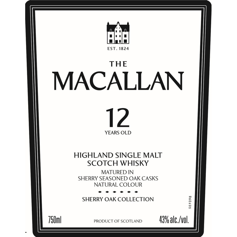 The Macallan 12 Year Old Sherry Oak  750ml