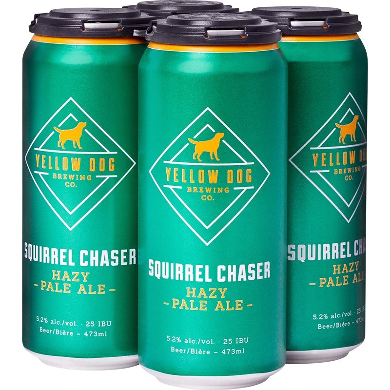 YELLOW DOG SQUIRREL CHASER HAZY PALE ALE 473ML 4PK CAN @ Emerald Hills [1032191] 1892 ml