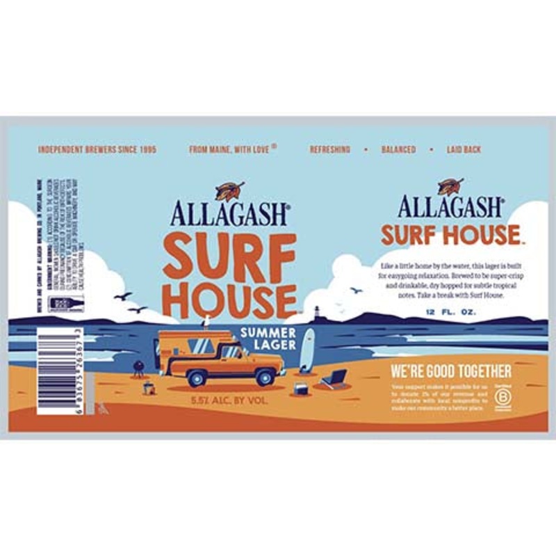 Allagash Surf House Summer Lager 12OZ SINGLE CAN