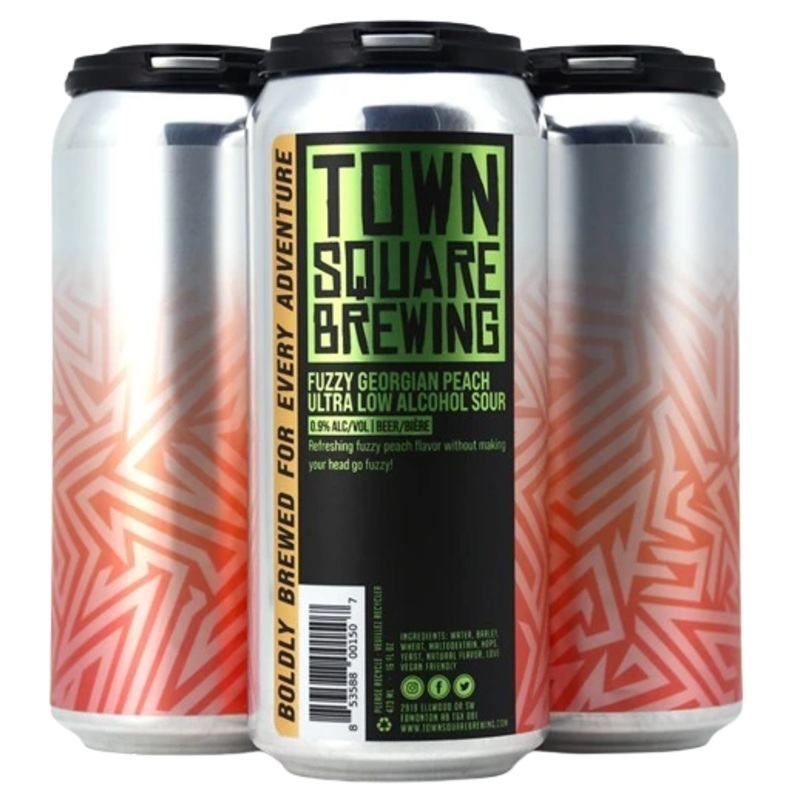 TOWN SQUARE FUZZY PEACH SOUR NON ALC 473ML 4PK CAN @ Lethbridge [1043918] 1892 ml