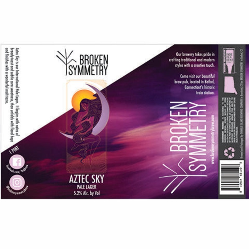 Broken Symmetry Aztec Sky Pale Lager 16OZ SINGLE CAN