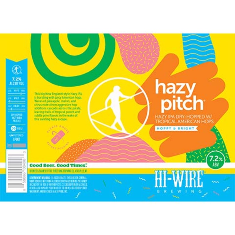 Hi-Wire Hazy Pitch Hazy IPA 16OZ SINGLE CAN