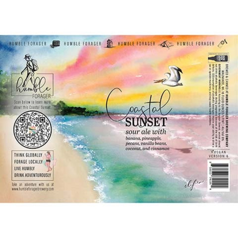 Humble Forager Coastal Sunset V6: Banana, Pineapple, Peanuts, Vanilla Beans, Coconut, and Cinnamon 16OZ SINGLE CAN
