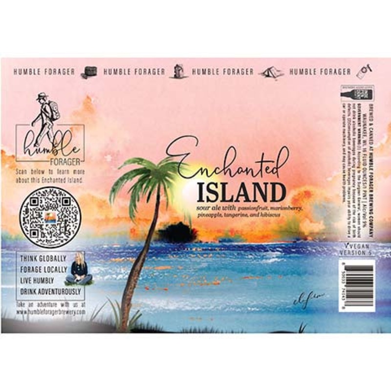 Humble Forager Enchanted Island V5: Passionfruit, Marionberry, Pineapple, Tangerine, Hibiscus 16OZ SINGLE CAN
