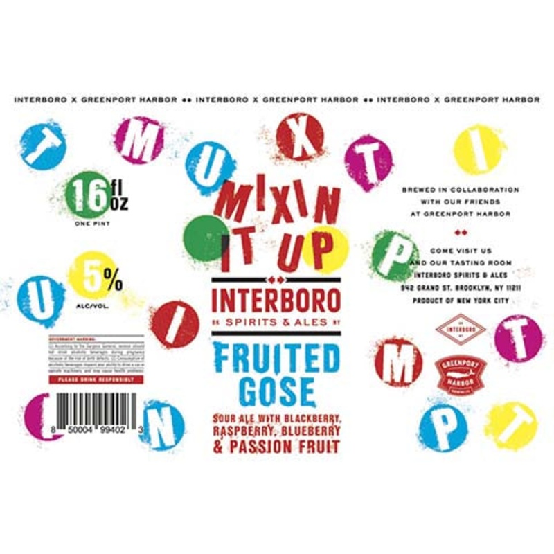 Interboro Mixin It Up Fruited Gose Sour Ale 16OZ SINGLE CAN