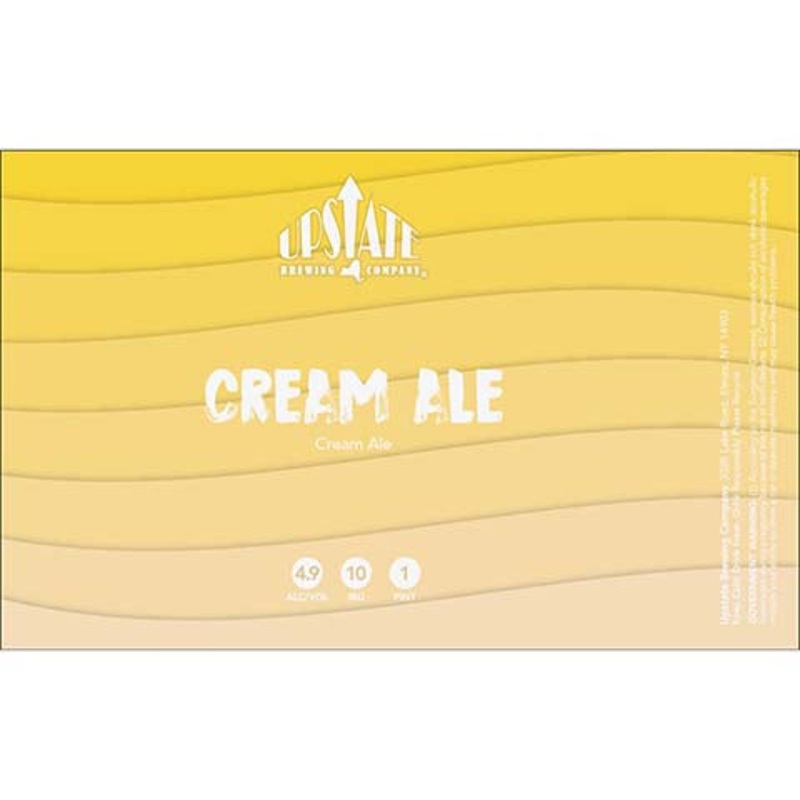 Upstate Cream Ale 16OZ SINGLE CAN