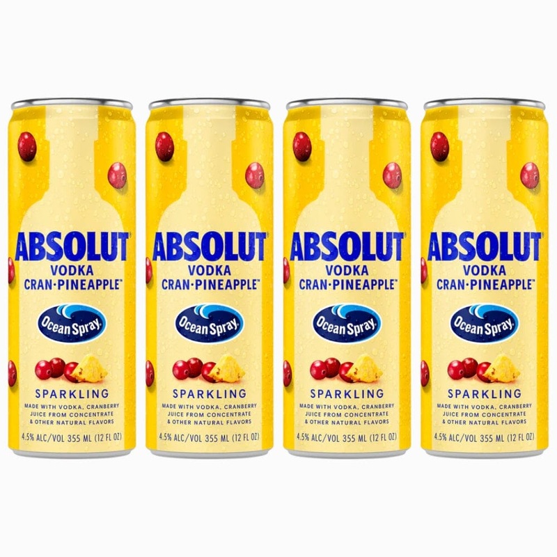 Absolut Ocean Spray Cran-Pineapple 4pk